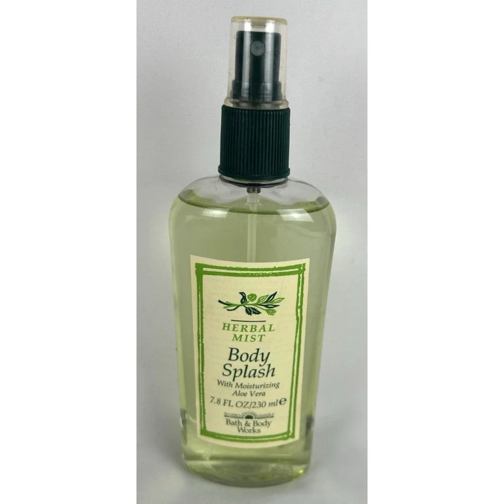 Discontinued Bath & Body Works Herbal Mist Body Splash Aloe Vera 7.8 Oz Full Vtg